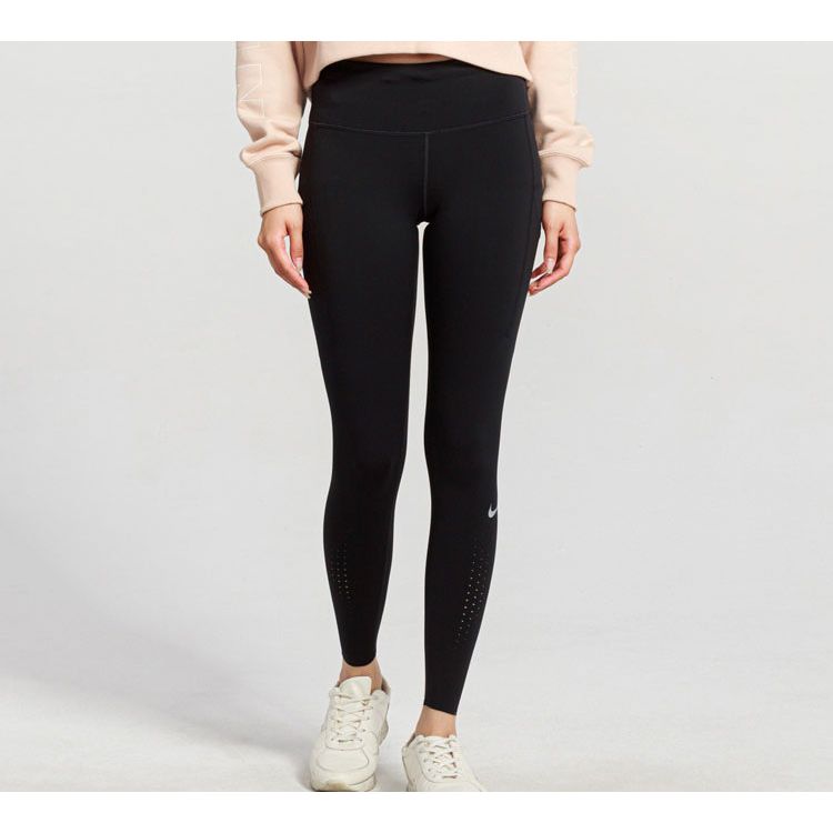 Nike Тайтсы для бега Power Epic Lux Dri-FIT Shark Фитнес-штаны Женские плавки Черные CN8042-010