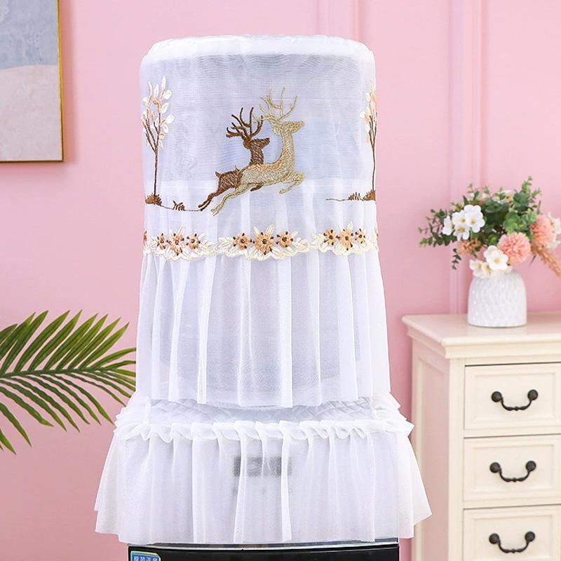 1 шт. Чехол от пыли для бочки Универсальный Принтованный Многоразовый Рукав для ведра Верхний Пыленепроницаемый Чехол для диспенсера воды Кружево Вышитый