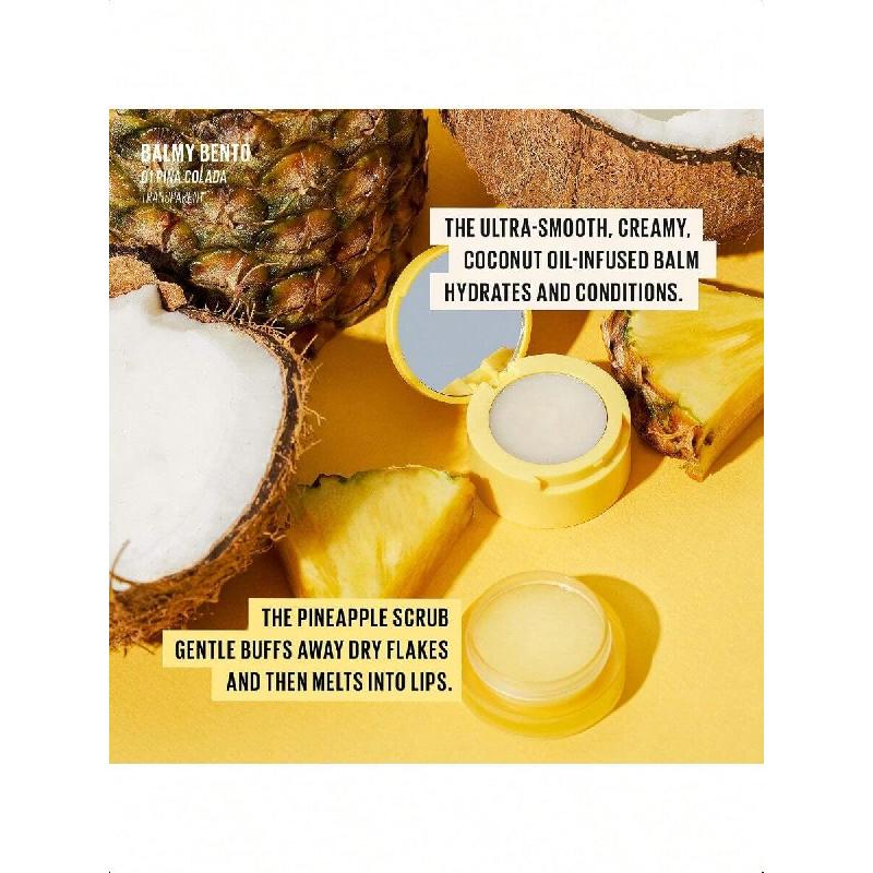 Бальзам для губ Kaja - 11,34 мл, Скраб с кокосовым маслом, Прозрачное финишное покрытие, Увлажнение Отшелушивание Разглаживание Уход за губами с маслом, Компактный дорожный размер