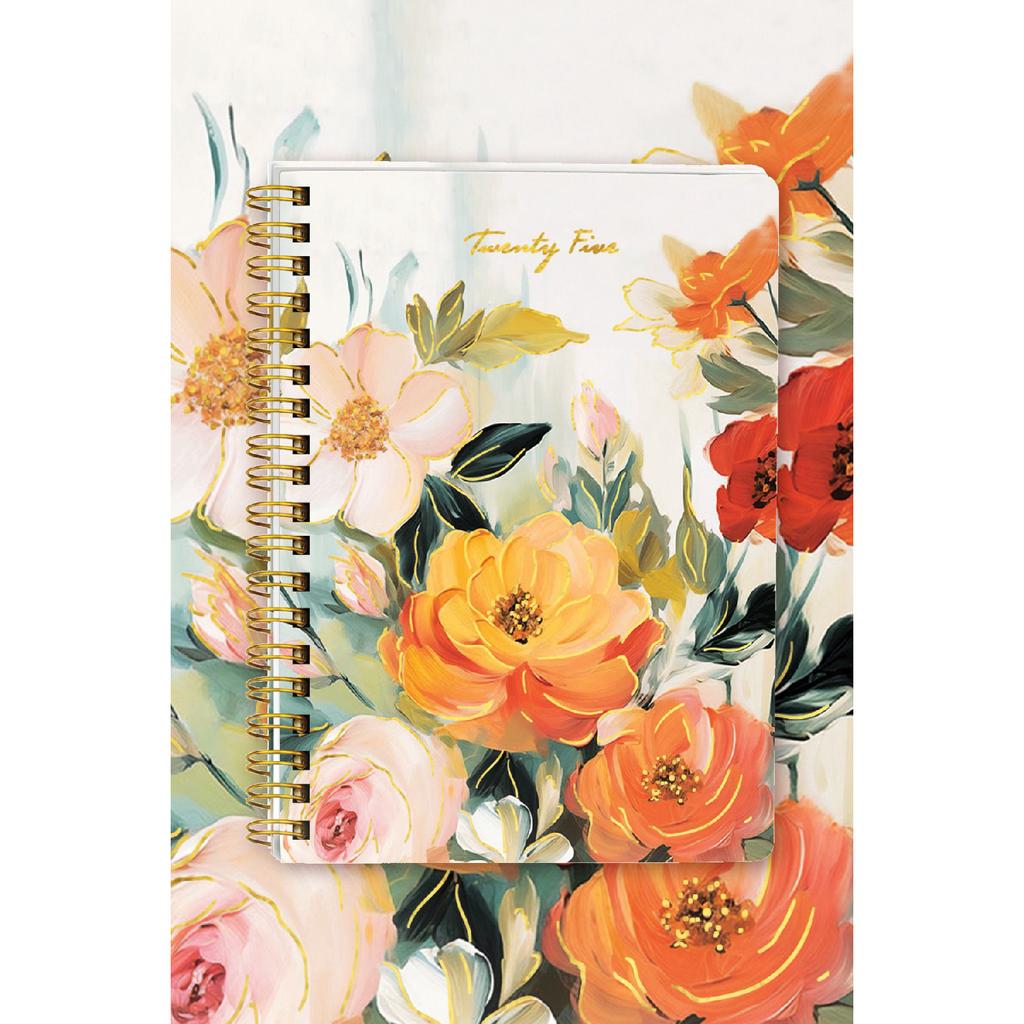 Спиральная твердая обложка Ежедневная повестка дня на 2025 год A5