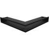 Вентиляционная крышка LUFT угловая 56x56x9 черная Slim