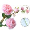 1Pc 3 Heads Artificial Fake Peony Flower Wedding Party Home Office Decoration