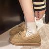 Большие размеры женские зимние новые модные теплые хлопковые туфли женские осенние мокасины без застежек меховые повседневные туфли на плоской подошве женские кроссовки с круглым носком