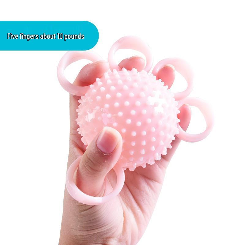 Silicone Four-Finger Grip Soft Ball for Beginner Hand Therapy and Strength Rehabilitation