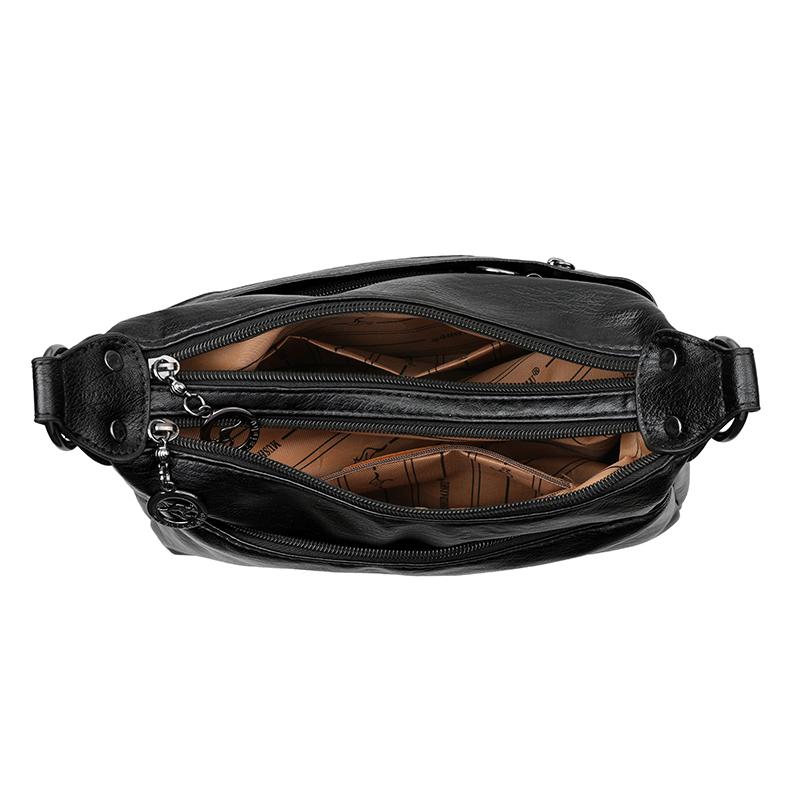 Женская сумка из мягкой кожи, сумка для мамы, на плечо, кросс-боди