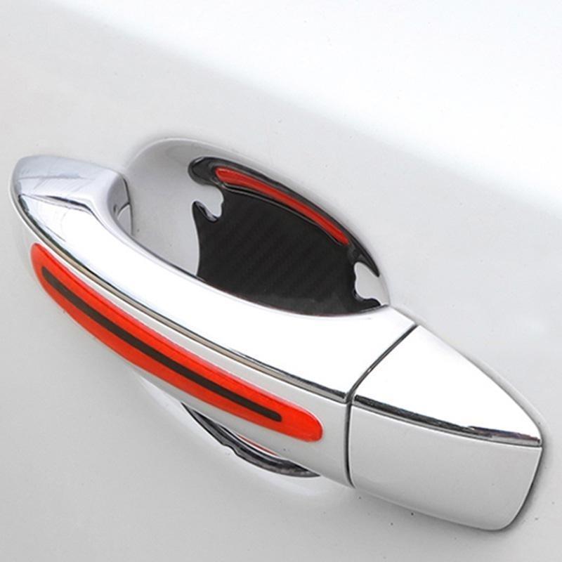 4 шт., светоотражающая 3D универсальная наклейка на дверь автомобиля, клейкая лента, открытые наклейки, предупреждающий знак, ночное безопасное вождение, освещение, светящийся декор, наклейки на автодвери