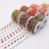Zircon Chain DIY Bracelet Necklace Making Rhinestone Jewelry Chain Shiny Copper Chain for Craft Supplies