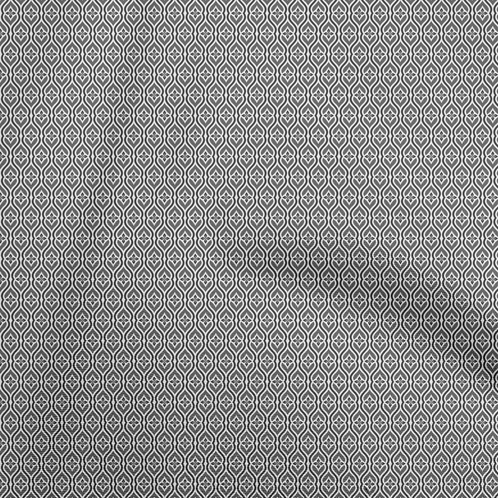 oneOone Хлопок Стрейч Темно-зеленая Ткань Геометрическая Ткань Для Шитья Печатная Ткань Для Рукоделия На Метр 40 Дюймов