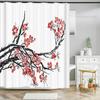 3d Printing Chinese Flower Bird Ink Landscape Shower Curtain Bathroom Waterproof Bath Curtain With Hooks Washable Cloth Decor