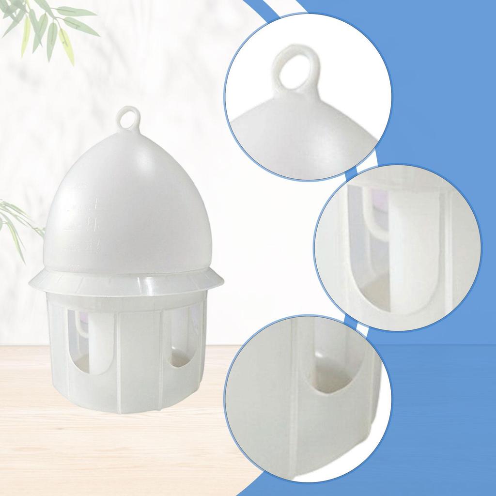 Поилка для голубей, утолщенная, большой емкости, подвесная конструкция, поилка, питьевая станция для кур, голубей, перепелов, попугаев, белая