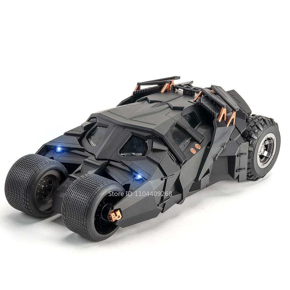 1:18 Large Size The Dark Knight Trilogy Batmobile Sports Car Model Toy Sound Light Spray Shock Absorption Models Ornaments Gifts