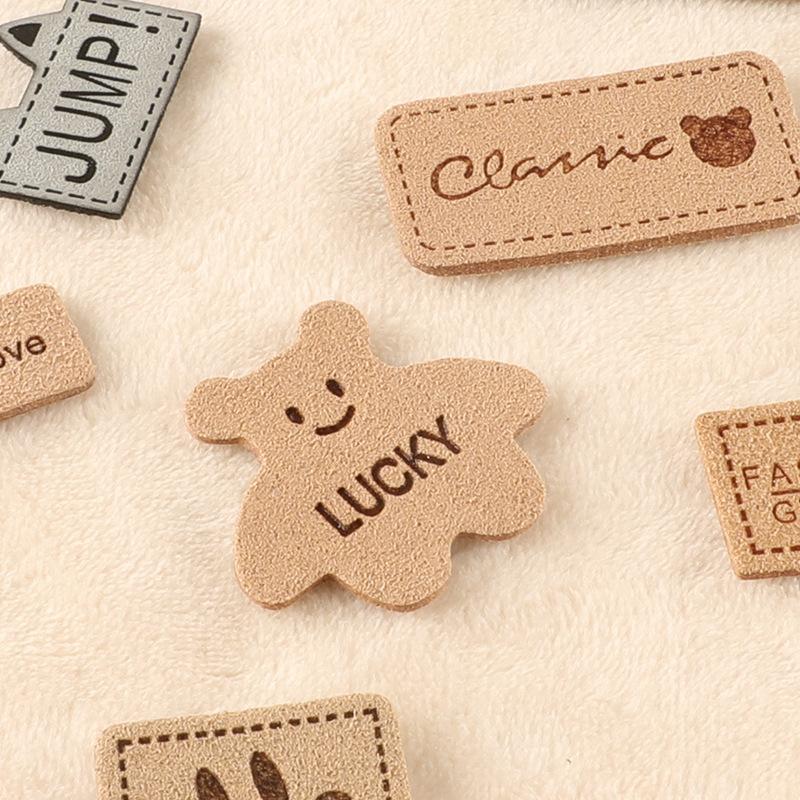 Печатные фирменные аксессуары для одежды, нашивки своими руками, обувь и шляпы, аксессуары для багажа, английские буквы, кожаные этикетки, наклейки для ткани