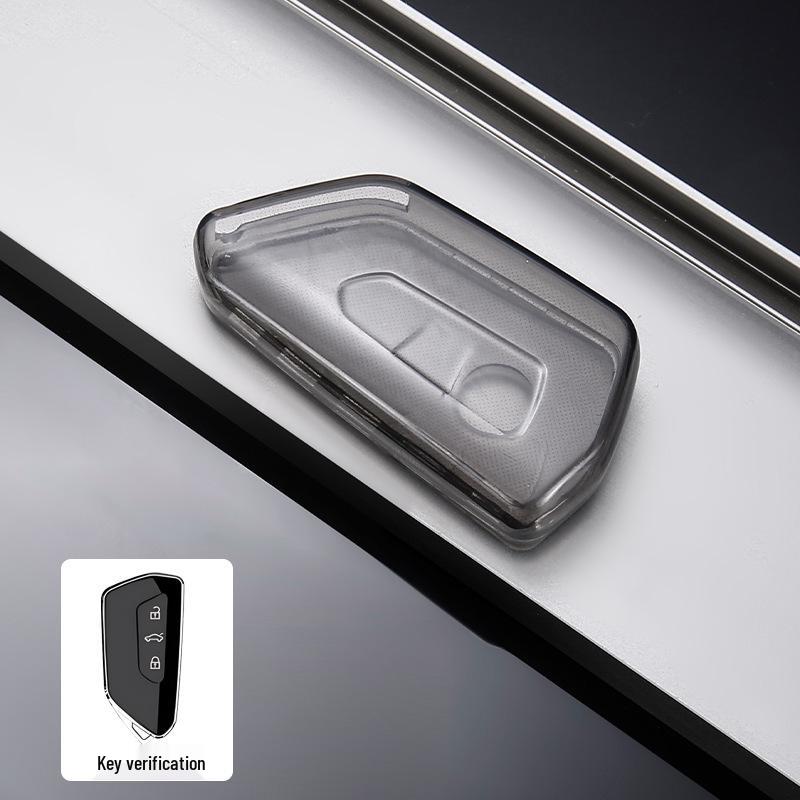 Прозрачный защитный чехол из ТПУ для ключа автомобиля Volkswagen - износостойкий и ударопрочный