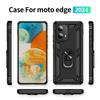 For Motorola Edge (2024) 5G Case PC+TPU Phone Cover with Rotary Ring Kickstand