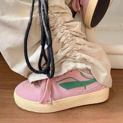 Женская спортивная обувь для повседневной носки на открытом воздухе 2024 года, цветная, со шнуровкой, удобная женская спортивная обувь на плоской подошве