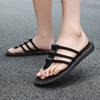 Flip-flops Men's 2025 New Summer Internet Celebrity Explosion Wear Woven Cool Slippers Non-slip Soft-soled Beach Sandals