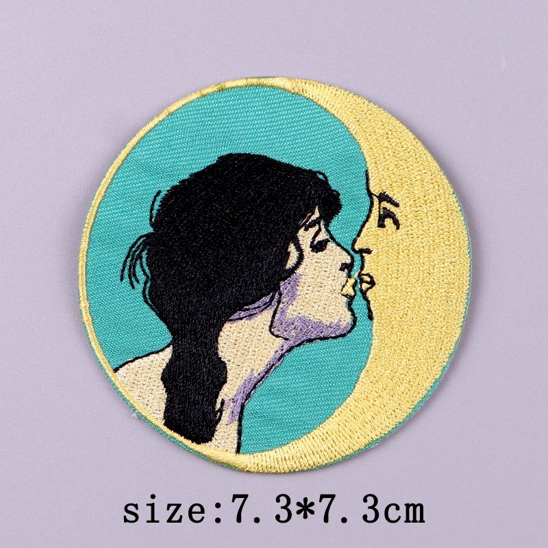 Mushroom Patch Iron On Patches For Clothing Thermoadhesive Patches On Clothes Natural Cartoon Embroidery Patch For Clothes Badge