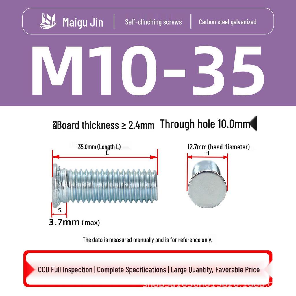 Flat Head Carbon Steel Galvanized Rivet Nuts FH-M2 to M10 - Free Shipping