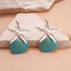 Scallop Starfish Stud Earrings Bohemian Starfish Pendant Earrings Fashion Shell Drop Earrings  Gift