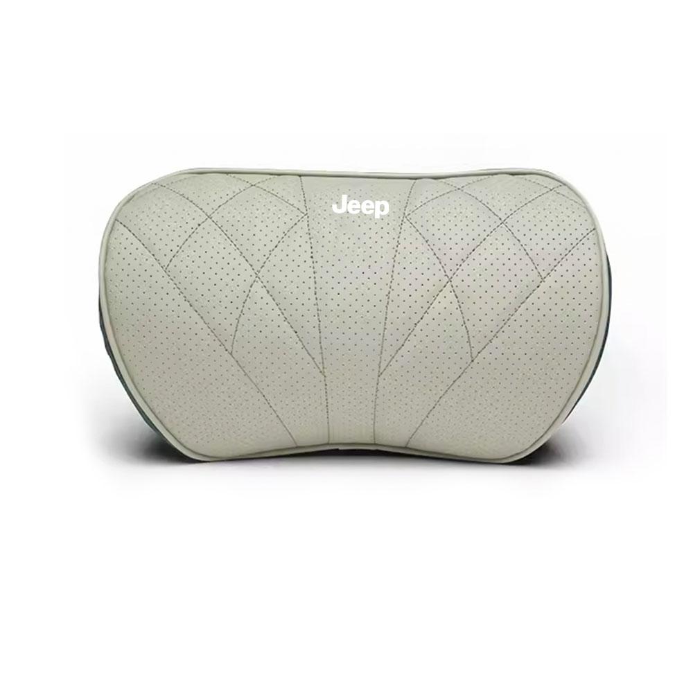 Car Memory Foam Headrest Neck Pillow Lumbar Waist Support Cushion Accessories For Jeep Cherokee Wrangler Trail Hawk Compass JPB