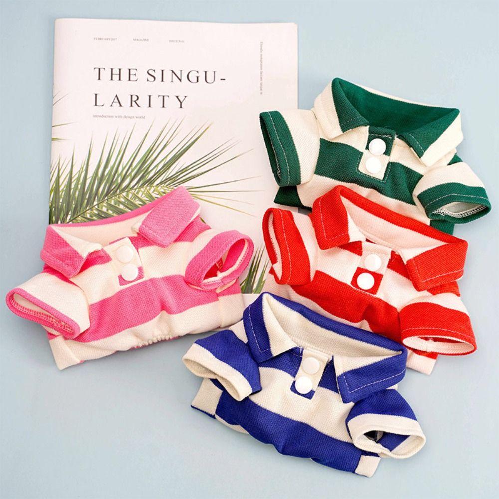Lovely Casual Dog Stripe Sweatshirt Two-Footed Cotton Fabric Cat T-shirt Vest Undershirt Pet Clothing Summer