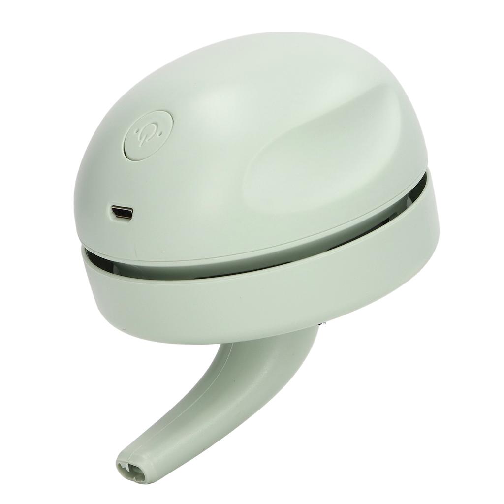 Table Vacuum Cleaner Green USB Rechargeable Detachable Nozzle Ergonomic Portable Low Noise Mini