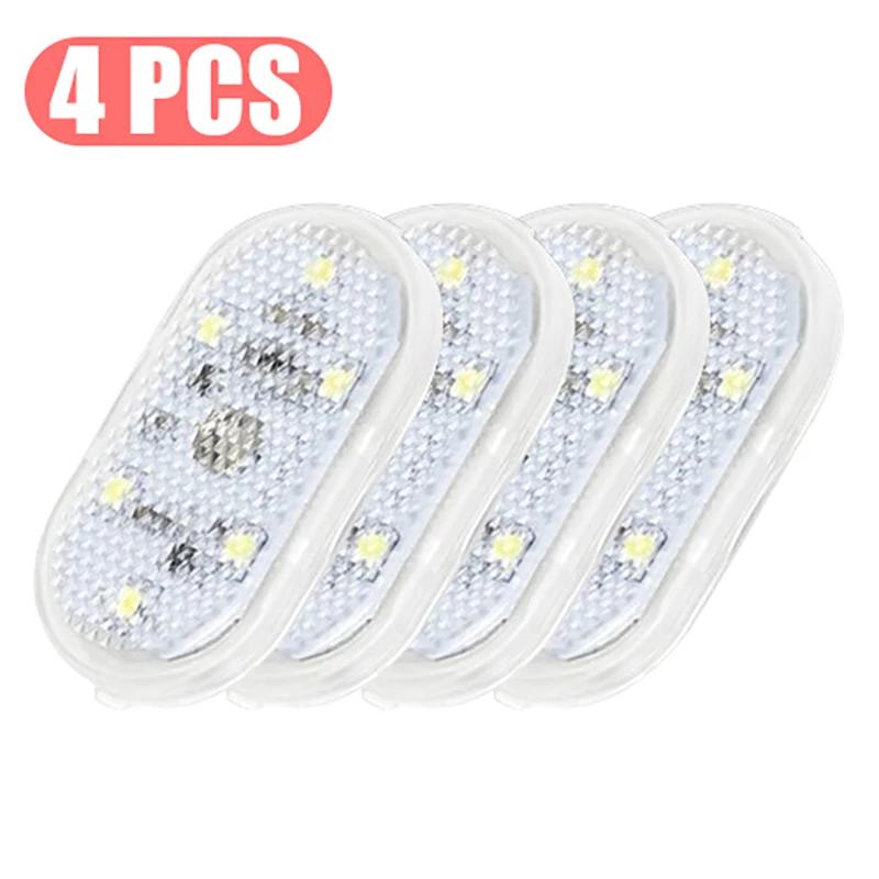 Car Led Touching Light Tiny Size Magnetic Roof Reading Light USB Rechargeable Gentle Illumination Lamp for Floor Trunk