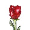 1pc Large Red Rose Foil Balloons - Wedding, Birthday & Anniversary Decor, Mother's Day Gift, Flower Shape for Party Events