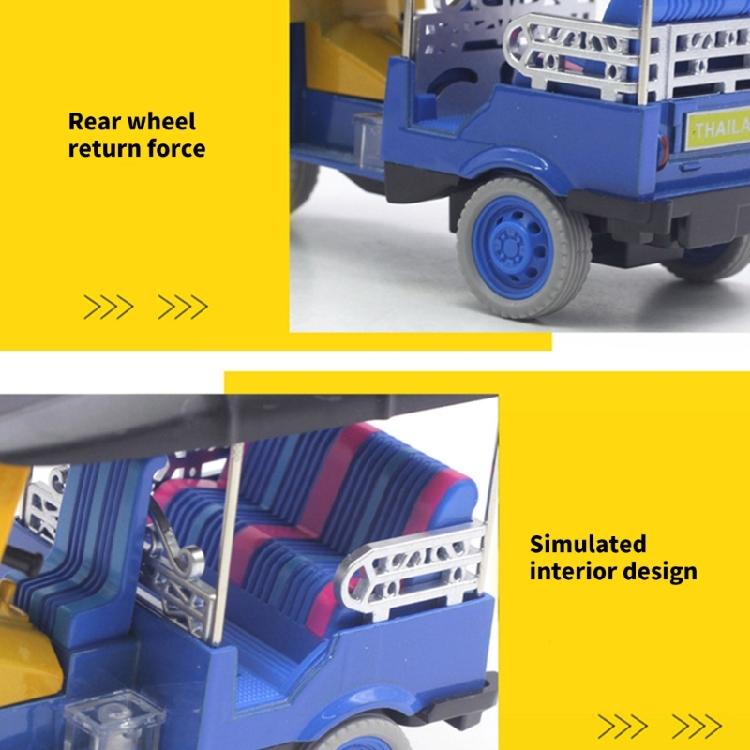 Cute Thai Tricycle Model Toy Alloy Tricycles Vehicle for Kids and Home Decoration with Vibranted Color and Alloy