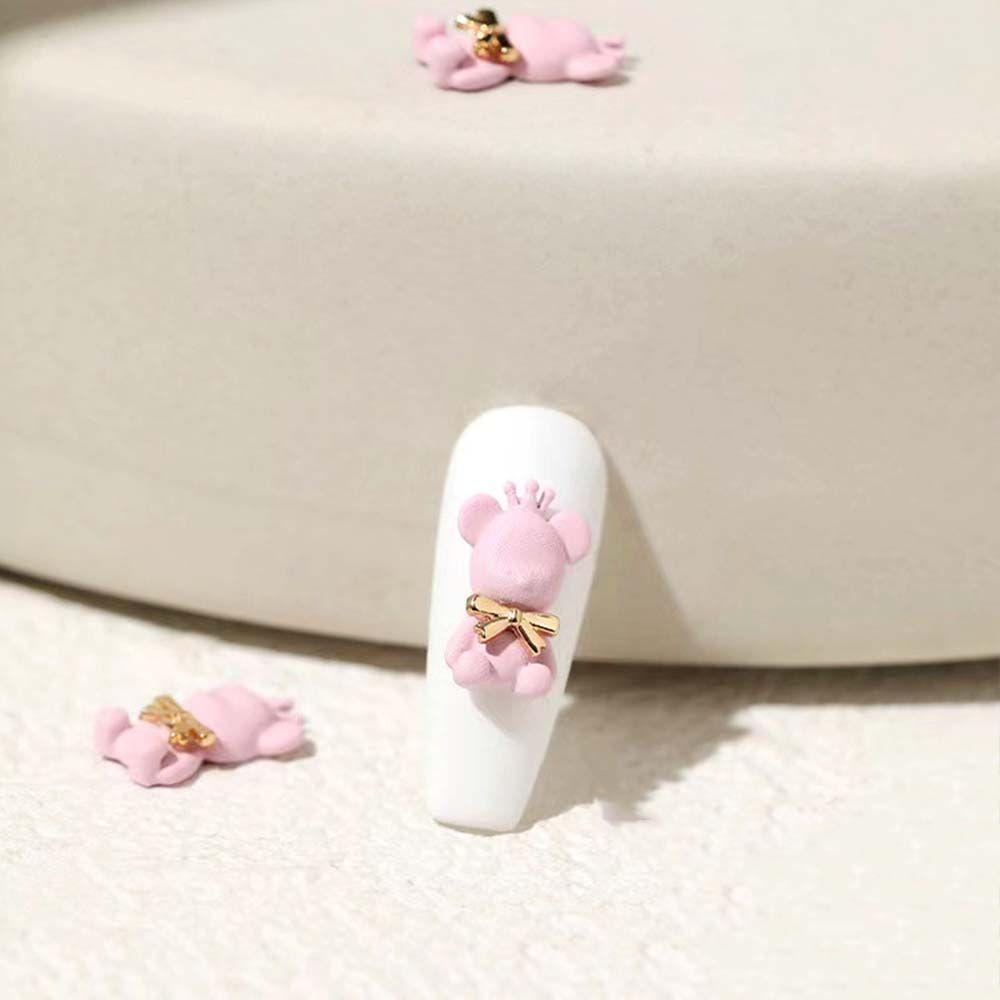 Crown Bear Manicure Cartoon Nail Jewelry Nail Art Ornaments 3D Nail Art Charms Bear Nail Decoration