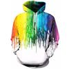 Rainbow Paint Splatter Tie-Dye 3D Printed Hoodie Men/Women Casual Fashion Hoodies Pullover Sweatshirts Oversized Unisex Clothing