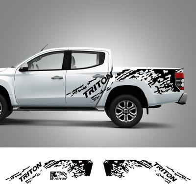 Наклейки на борт пикапа для Mitsubishi Triton L200, Графика для грузовика, Декор в стиле Splash Grunge, Наклейка на багажник, Виниловое покрытие, Автоаксессуары