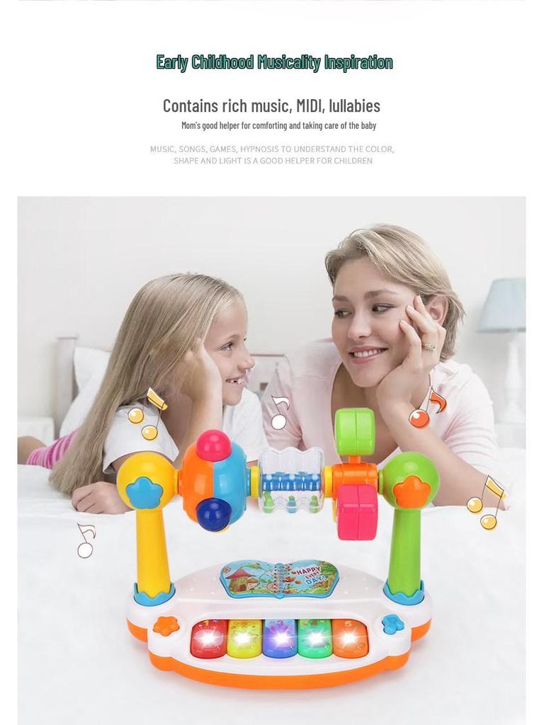 Multifunctional Baby Electronic Keyboard with Lights - Early Education and Singing Musical Instrument