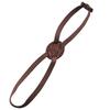 Easy Fix Luggage Strap, Egg-Shaped, for Carry-On Baggage, Travel, and Travel, Genuine Leather, Made In Japan, Dark Chocolate