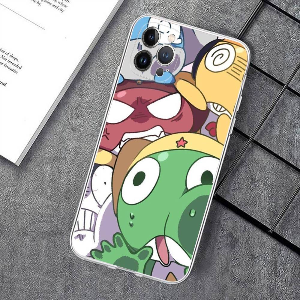 Кероро Лягушонок Крутой Гансо Сержант Чехол для Телефона Для IPhone 17 16 15 14 13 12 11 Pro XS Max Plus Мягкий Силиконовый Чехол