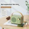 Retro Bluetooth Portable Subwoofer & Mini Outdoor Speaker with USB Card Slot - Girly Design