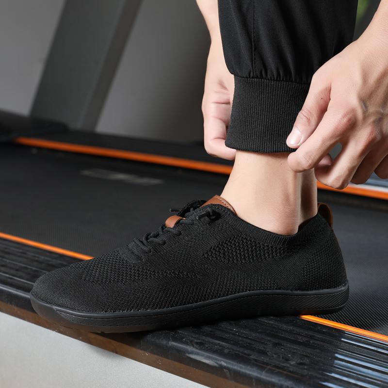 Минималистичные вязаные кроссовки для ходьбы женские мужские с широким носком повседневная обувь легкие тренировочные кроссовки дышащие балетки босиком