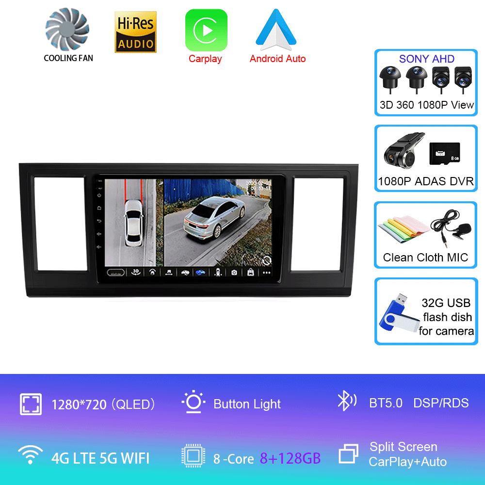 Car Radio Android 14 Carplay Auto Multimedia Player For Volkswagen Caravelle 6 T6.1 T6 2015-2020 Autoradio Stereo 2din Head Unit