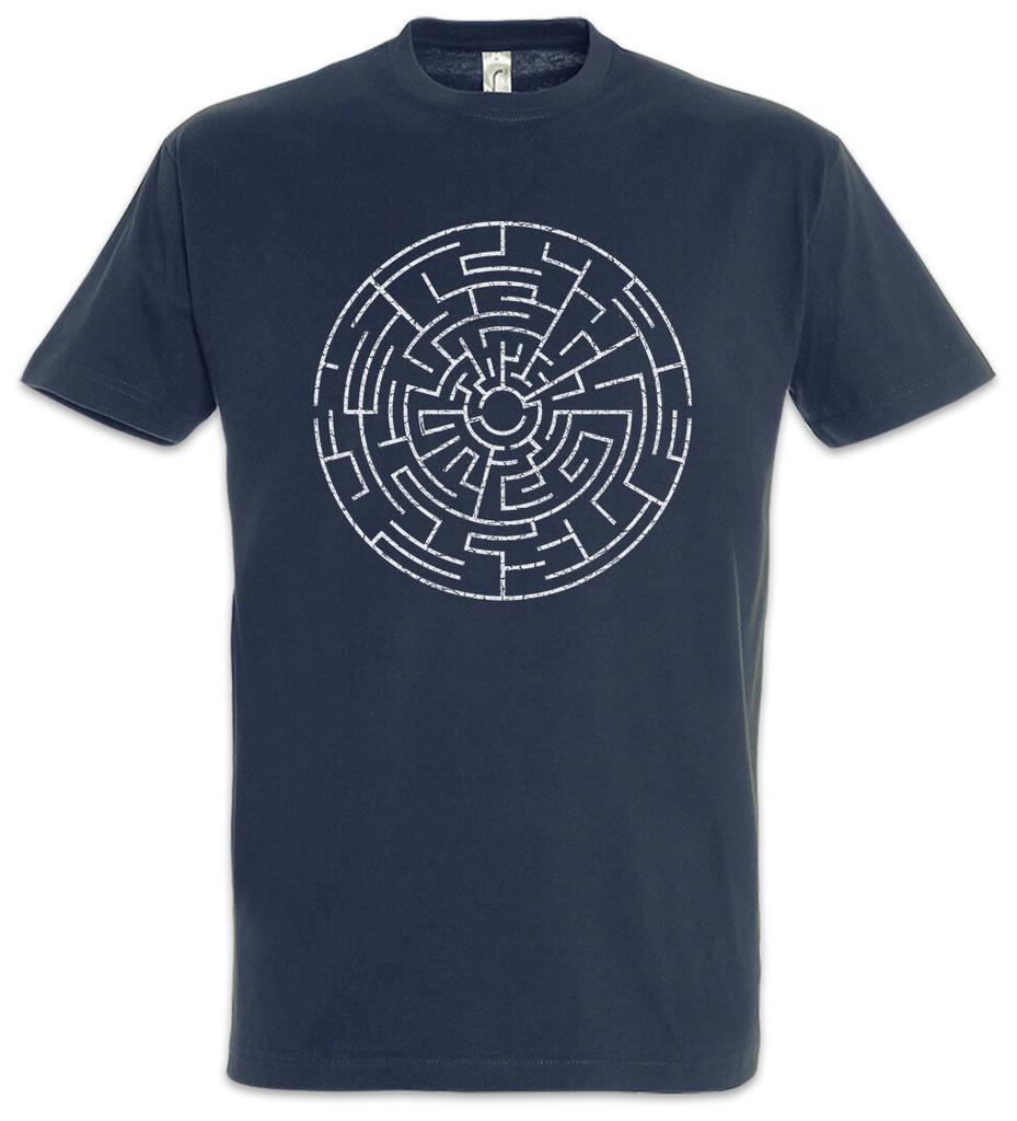 Circle Maze VI T-Shirt Mens Womens Tees Top Labyrinth Mystic Hypnosis Hypnotize Spiral Symbol Sign