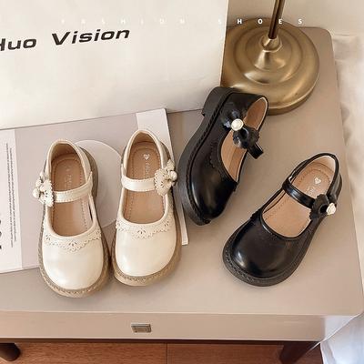 Новые весенне-осенние простые и модные туфли из перформансной кожи на мягкой подошве для девочек