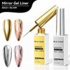 12 мл зеркальный золотисто-серебристый металлический эффект лайнер гель-лак для ногтей многофункциональный рисунок DIY нейл-арт УФ/светодиодный гель-лак