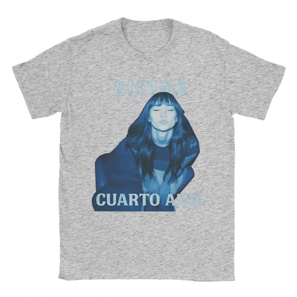 Aitana CUARTO AZUL Tour 2026 Unisexs Women Print T Shirts Crazy Tees Short Sleeve Crew Neck TShirt Pure Cotton Plus Size Clothing