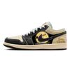 Air Jordan 1 Универсальные Нескользящие Низкие Винтажные Баскетбольные Кроссовки Мужские Черные HQ3437-101(Team366-)