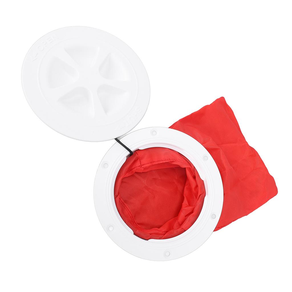 Комплект палубной пластины 6 дюймов с сумкой для хранения Круглая герметичная крышка люка для морских яхт, лодок, каяков Белая