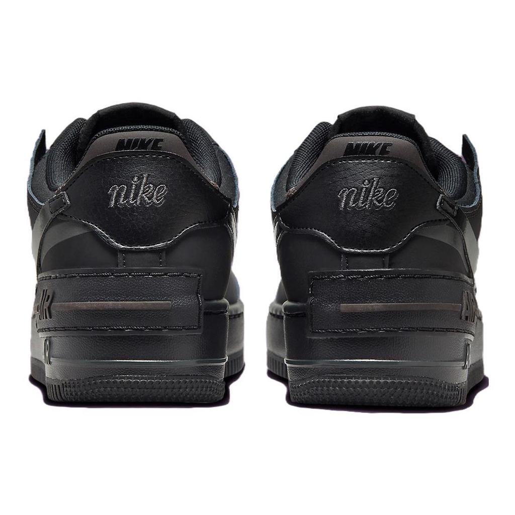 Nike Air Force 1 Shadow Triple Черные женские кроссовки антрацитовый бархатно-коричневый FB7582-001