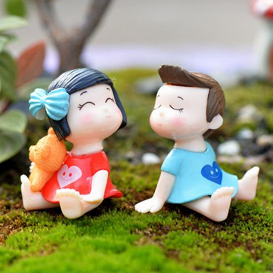 2 шт. милый бант для девочек и мальчиков, мини-кукольный домик, микропейзаж, миниатюрные украшения