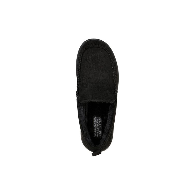 Skechers Свободный крой Ткань Murette-Ghetti Удобные Спортивные Низкие Повседневные Кроссовки Мужские Черный 204638-BBK