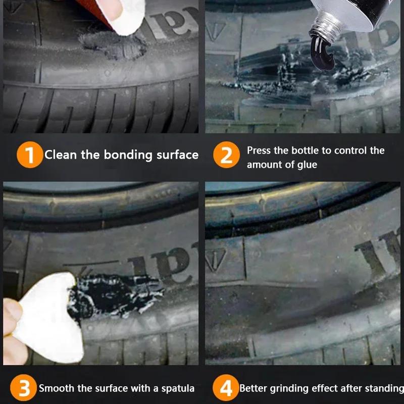 30/50 мл водостойкая высокотемпературная жидкость для ремонта шин, черный прочный резиновый клей, клей, инструменты для ремонта автомобилей