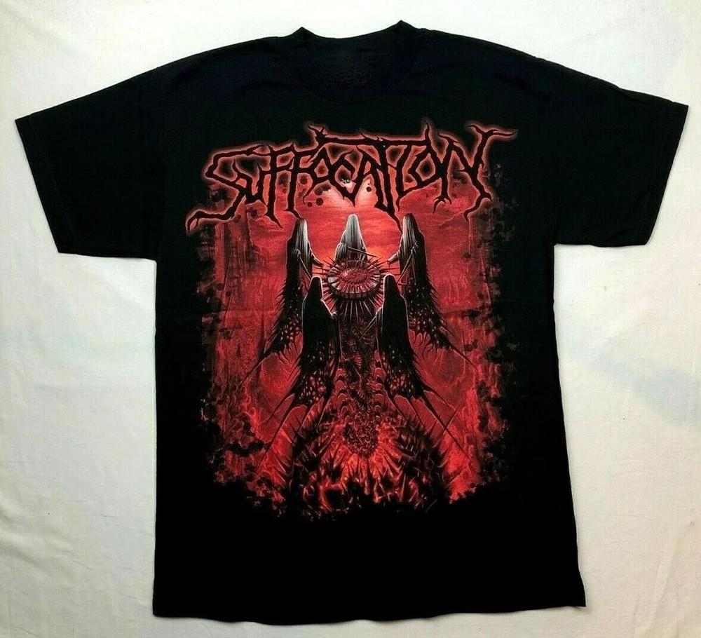 Новая Музыкальная Группа Suffocation Хлопковая Футболка Репринт S-235XL B07.121 Унисекс Футболка