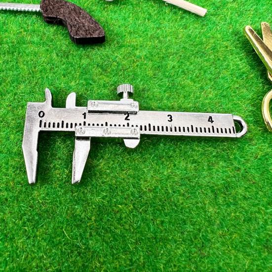 Миниатюрный подвижный штангенциркуль, реалистичная сцена исследования, мини-металлическая линейка, измерительный инструмент, модель, орнамент, игрушка, сделай сам, аксессуары для кукольного домика
